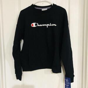 Brand New Champion‎ Sweatshirt Mens Size Small Black Pullover Long Sleeve Cotton